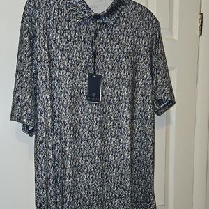 Mylec Navy Patterned Polo Shirt